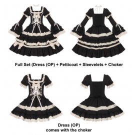 Chapter Seven Night Lolita Dress OP by Withpuji (WJ195)